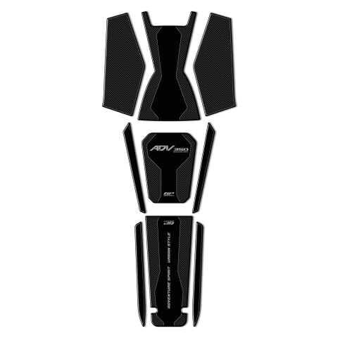 GP Kompozit Honda ADV 350 2023-2026 Uyumlu Tank Pad Seti Karbon