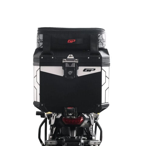 GP Kompozit Universal 37 lt Alüminyum ve Kumaş Motosiklet Çanta Seti Siyah