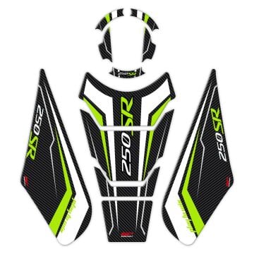 GP Kompozit CF Moto 250 SR 2020-2024 Uyumlu Tank Pad Seti Sarı