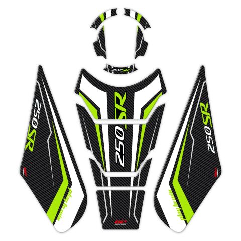 GP Kompozit CF Moto 250 SR 2020-2026 Uyumlu Tank Pad Seti Sarı