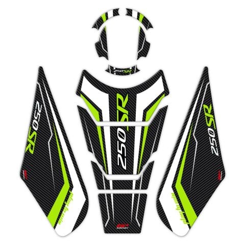 GP Kompozit CF Moto 250 SR 2020-2025 Uyumlu Tank Pad Seti Sarı