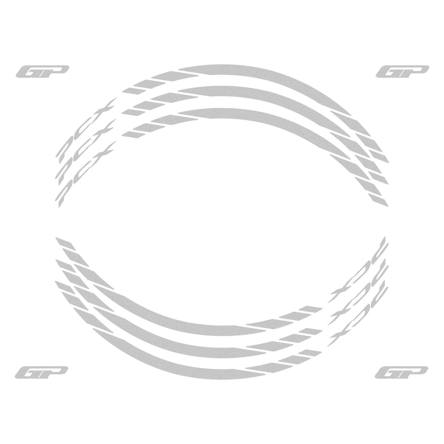 GP Kompozit Honda PCX 125 / 150 2014-2024 Uyumlu Jant Şeridi Reflektif Gri