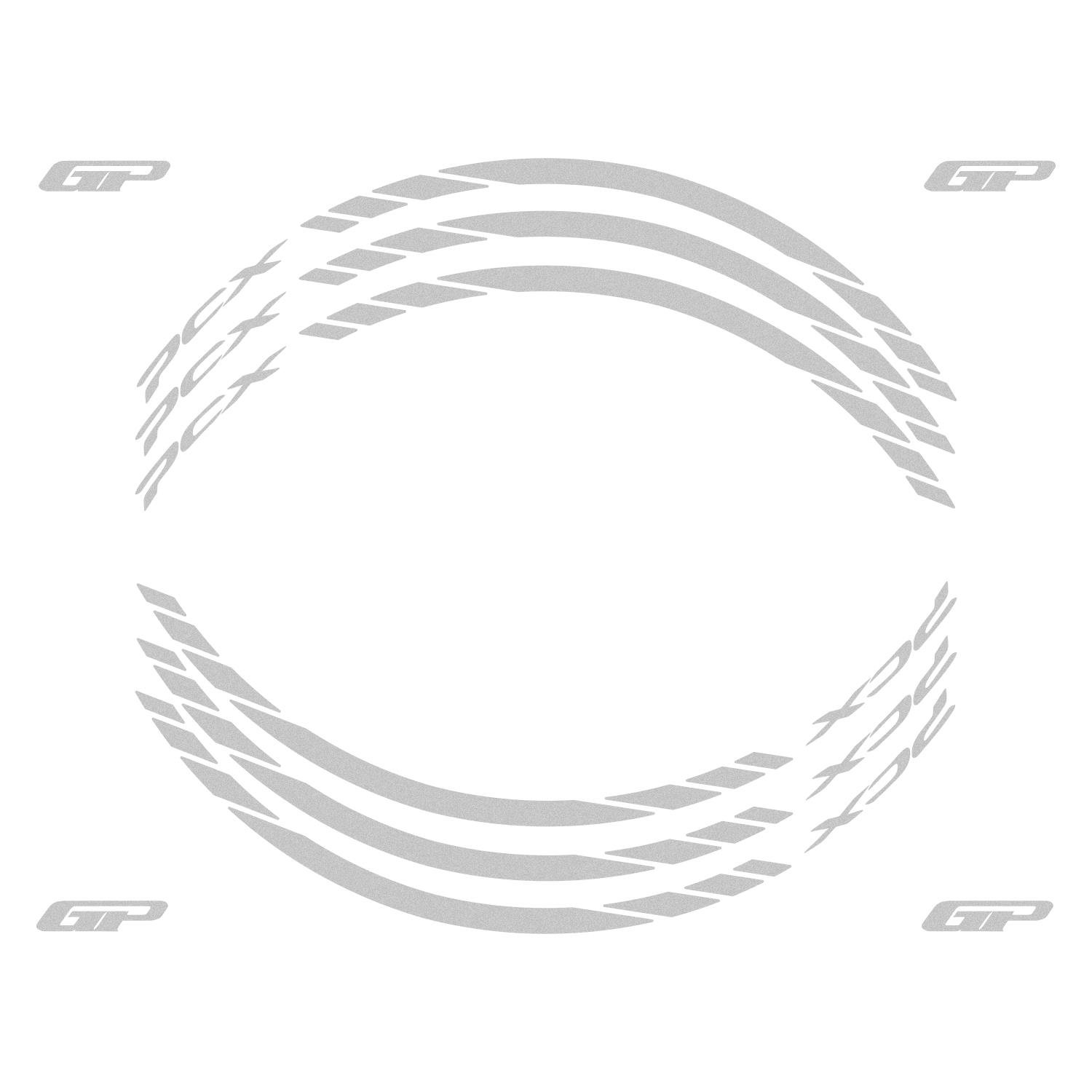 GP Kompozit Honda PCX 125 / 150 2014-2024 Uyumlu Jant Şeridi Reflektif Gri