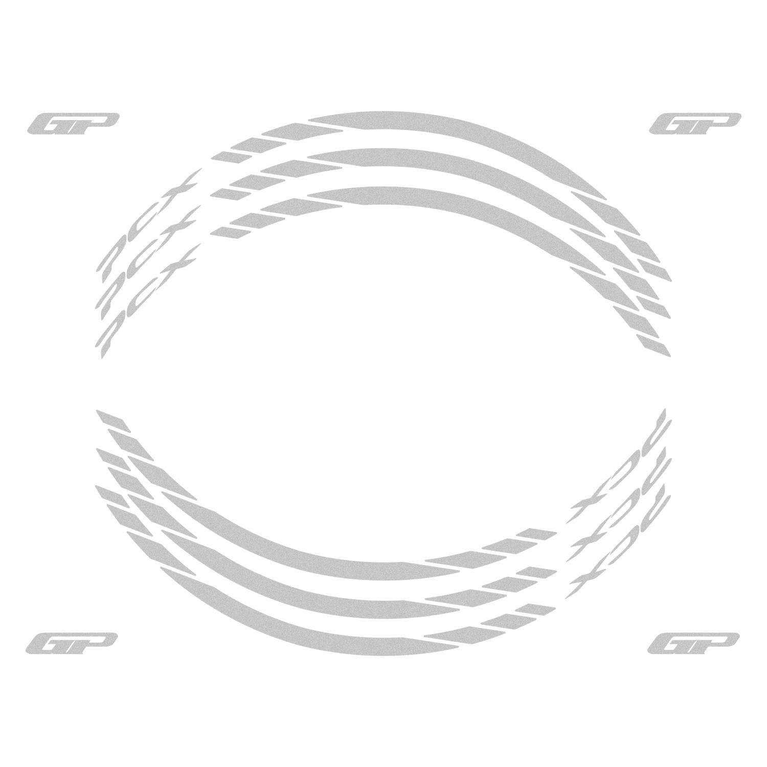 GP Kompozit Honda PCX 125 / 150 2014-2026 Uyumlu Jant Şeridi Reflektif Gri