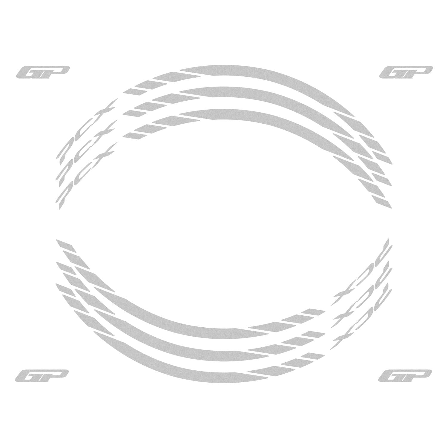 GP Kompozit Honda PCX 125 / 150 2014-2026 Uyumlu Jant Şeridi Reflektif Gri
