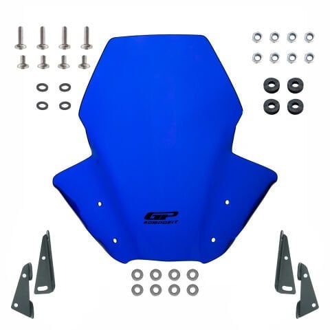 GP Kompozit Yamaha MT-07 2018-2020 Uyumlu Ön Cam Mavi