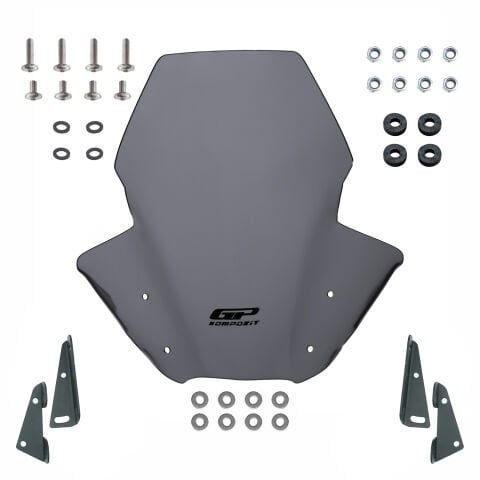 GP Kompozit Yamaha MT-07 2018-2020 Uyumlu Ön Cam Gri