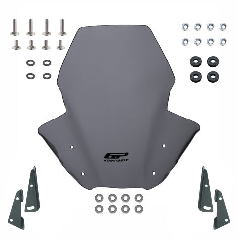GP Kompozit Yamaha MT-07 2018-2020 Uyumlu Ön Cam Gri