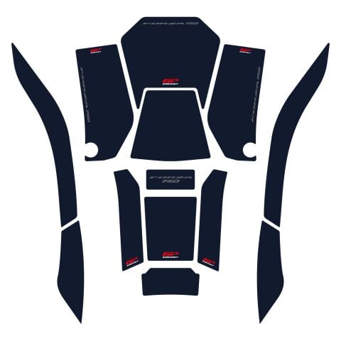 GP Kompozit Honda Forza 750 2021-2024 Uyumlu Tank Pad Seti Lacivert