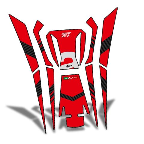 GP Kompozit Aprilia SR GT 125 / 200 2022-2023 Uyumlu Tank Pad Kırmızı