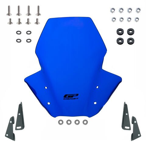 GP Kompozit Yamaha MT-07 2014-2017 Uyumlu Kısa Ön Cam Mavi