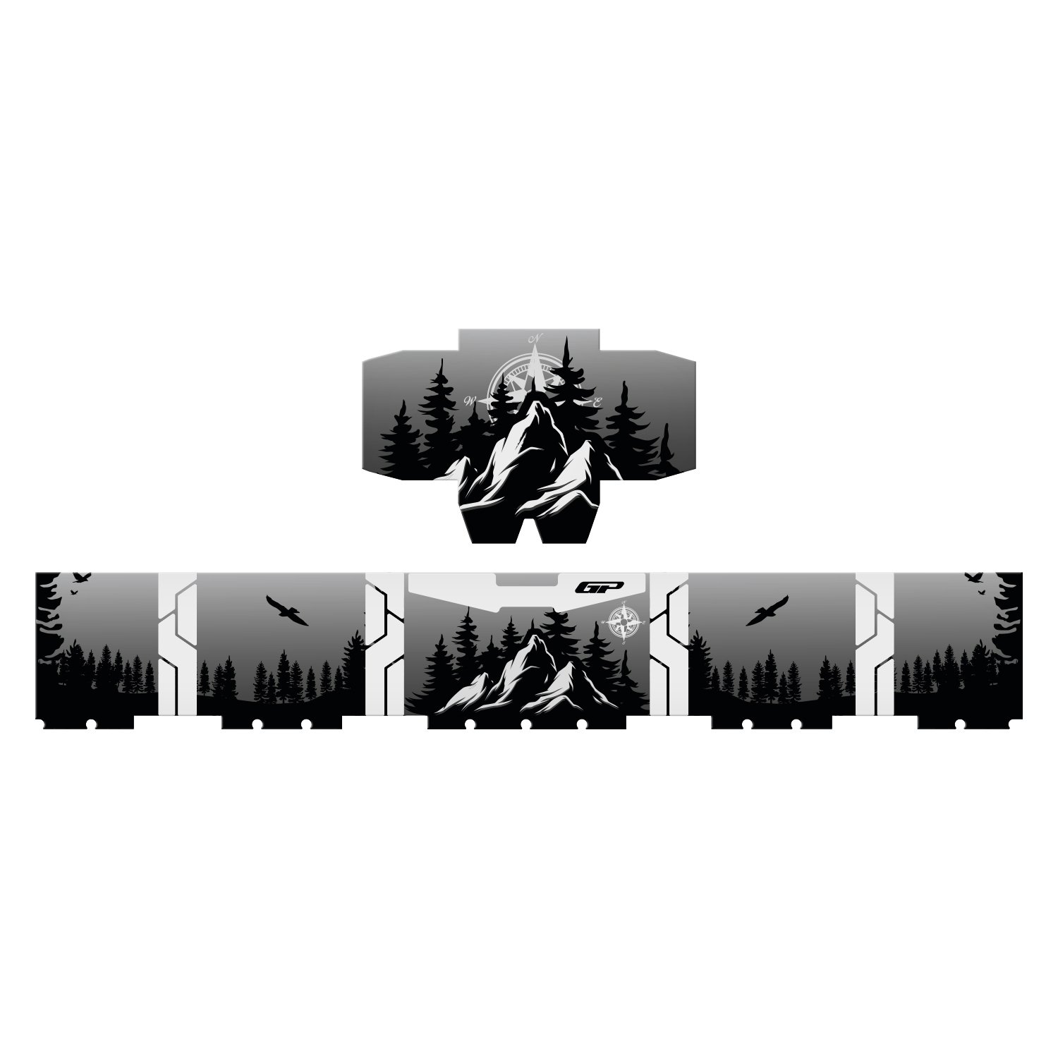 GP Kompozit DSN05 45 lt Alüminyum Motosiklet Çanta Uyumlu Sticker