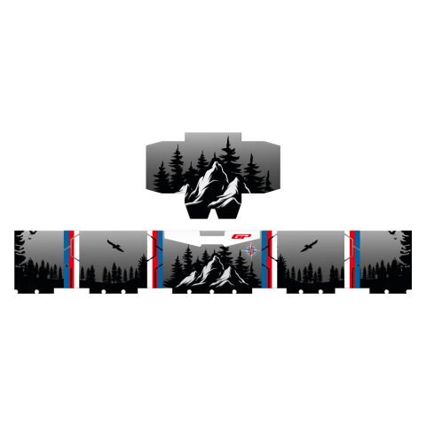 GP Kompozit DSN06 45 lt Alüminyum Motosiklet Çanta Uyumlu Sticker