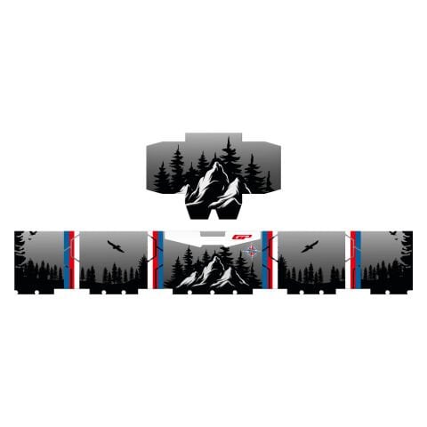 GP Kompozit DSN06 45 lt Alüminyum Motosiklet Çanta Uyumlu Sticker