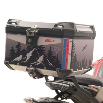 GP Kompozit DSN06 45 lt Alüminyum Motosiklet Çanta Uyumlu Sticker