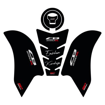 GP Kişiye Özel Honda CB 250 R 2017-2024 Uyumlu Tank Pad Seti Siyah
