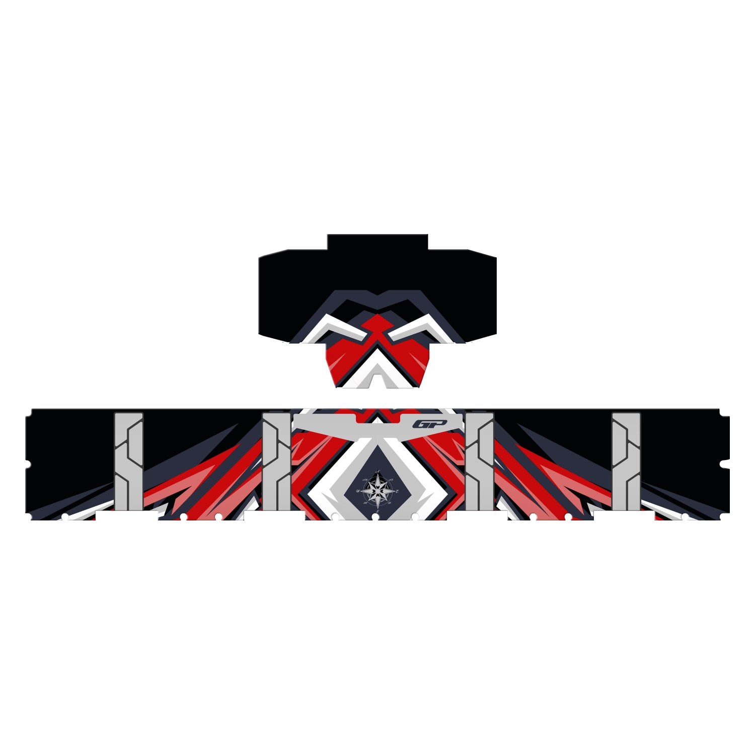 GP Kompozit DSN10 45 lt Alüminyum Motosiklet Çanta Uyumlu Sticker