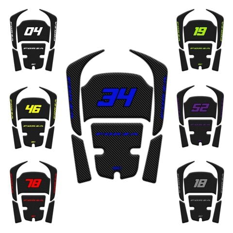GP Kişiye Özel Honda Forza 250 2018-2026 Uyumlu Numaralı Tank Pad Karbon