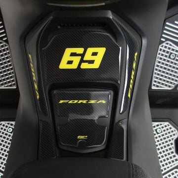 GP Kişiye Özel Honda Forza 250 2018-2025 Uyumlu Numaralı Tank Pad Karbon YEŞİL