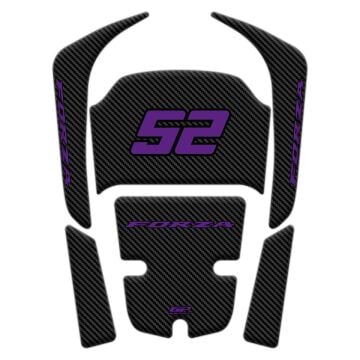 GP Kişiye Özel Honda Forza 250 2018-2025 Uyumlu Numaralı Tank Pad Karbon