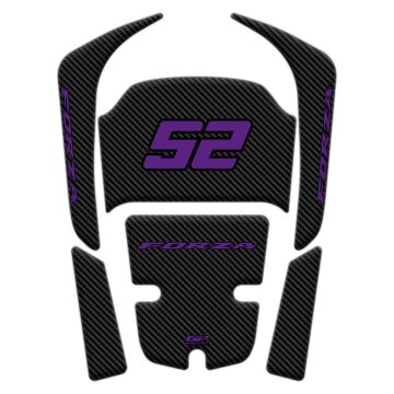 GP Kişiye Özel Honda Forza 250 2018-2025 Uyumlu Numaralı Tank Pad Karbon
