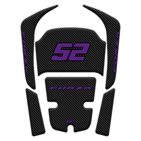 GP Kişiye Özel Honda Forza 250 2018-2026 Uyumlu Numaralı Tank Pad Karbon