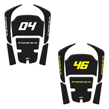 GP Kişiye Özel Honda Forza 250 2018-2025 Uyumlu Numaralı Tank Pad Karbon