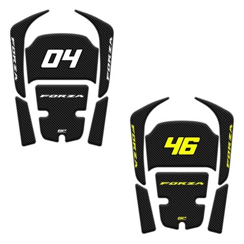 GP Kişiye Özel Honda Forza 250 2018-2026 Uyumlu Numaralı Tank Pad Karbon