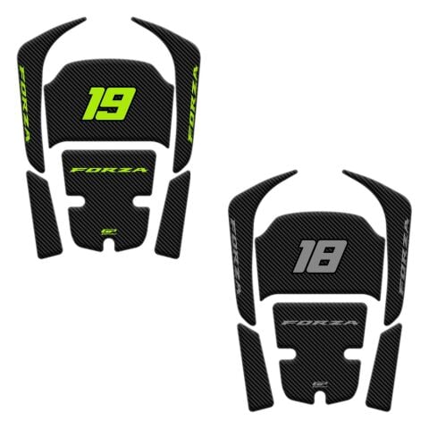 GP Kişiye Özel Honda Forza 250 2018-2025 Uyumlu Numaralı Tank Pad Karbon