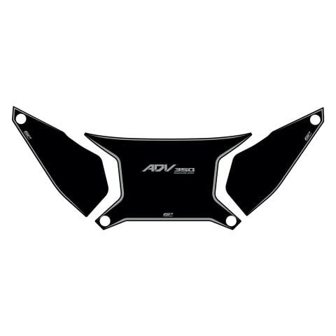 GP Kompozit Honda ADV 350 2023-2026 Uyumlu Damlasız Çanta Üstü Sticker Siyah-Gri
