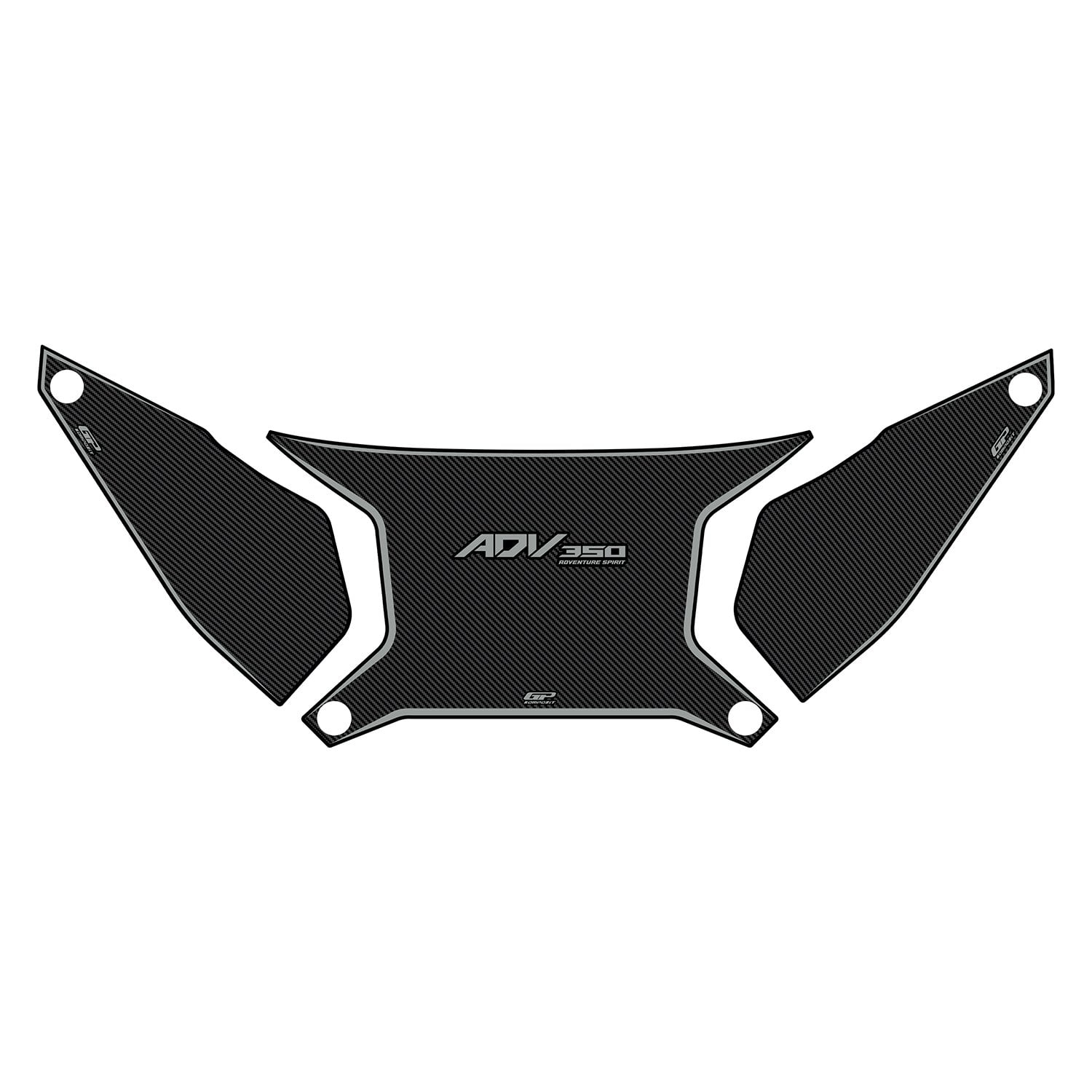 GP Kompozit Honda ADV 350 2023-2026 Uyumlu Damlasız Çanta Üstü Sticker karbon