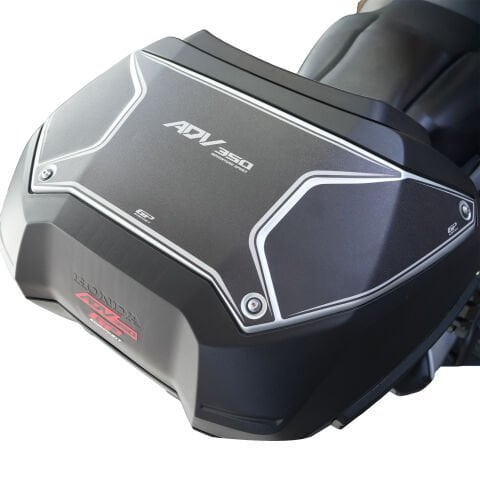 GP Kompozit Honda ADV 350 2023-2026 Uyumlu Damlasız Çanta Üstü Sticker Siyah-Mavi