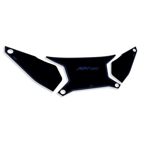 GP Kompozit Honda ADV 350 2023-2026 Uyumlu Damlasız Çanta Üstü Sticker Siyah-Mavi