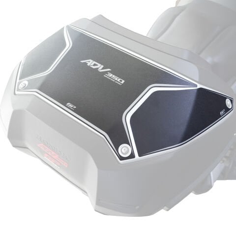 GP Kompozit Honda ADV 350 2023-2026 Uyumlu Damlasız Çanta Üstü Sticker Siyah-Kırmızı