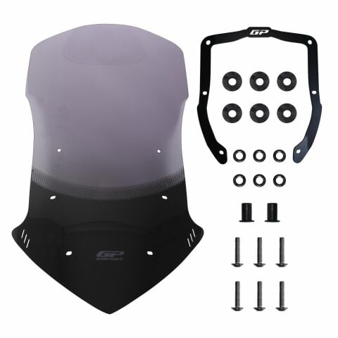 GP Kompozit Honda NC 750 X 2021-2024 Uyumlu Baskılı Tur Camı Füme