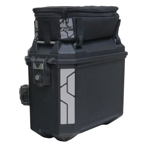 GP Kompozit Universal 26 lt x 2 Plastik ve Kumaş Motosiklet Yan Çanta Seti Siyah