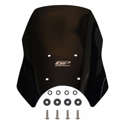 GP Kompozit Royal Enfield Himalayan 2024 Uyumlu Ön Cam Siyah