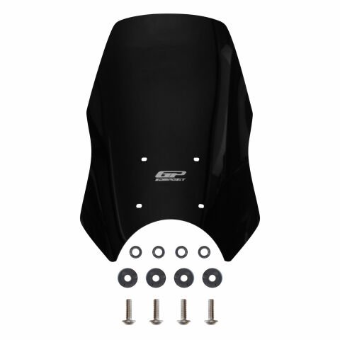 GP Kompozit Royal Enfield Himalayan 2024 Uyumlu Ön Cam Siyah