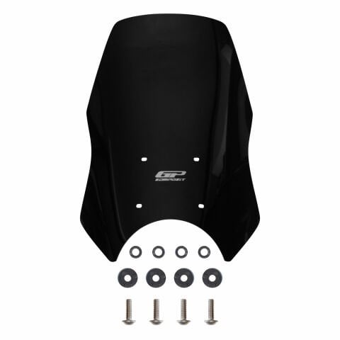 GP Kompozit Royal Enfield Himalayan 2024 Uyumlu Ön Cam Siyah