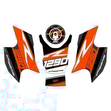 GP Kompozit KTM 1290 Super Adventure 2021-2023 Uyumlu Tank Pad Seti Turuncu