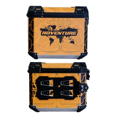 GP Kompozit DSN03 Universal 40 lt x 2 Desenli Alüminyum Motosiklet Yan Çanta Seti