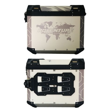 GP Kompozit DSN02 Universal 40 lt x 2 Desenli Alüminyum Motosiklet Yan Çanta Seti