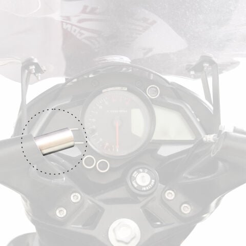 GP Kompozit Bajaj Pulsar F 250 2022-2026 Uyumlu Telefon / Navigasyon Tutucu Gri