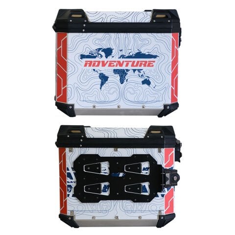 GP Kompozit DSN09 Universal 40 lt x 2 Desenli Alüminyum Motosiklet Yan Çanta Seti