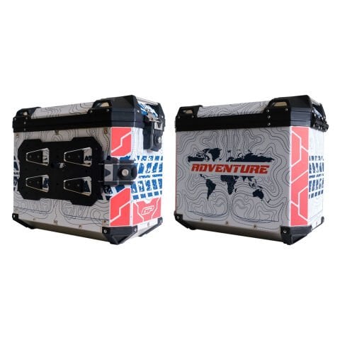 GP Kompozit DSN09 Universal 40 lt x 2 Desenli Alüminyum Motosiklet Yan Çanta Seti