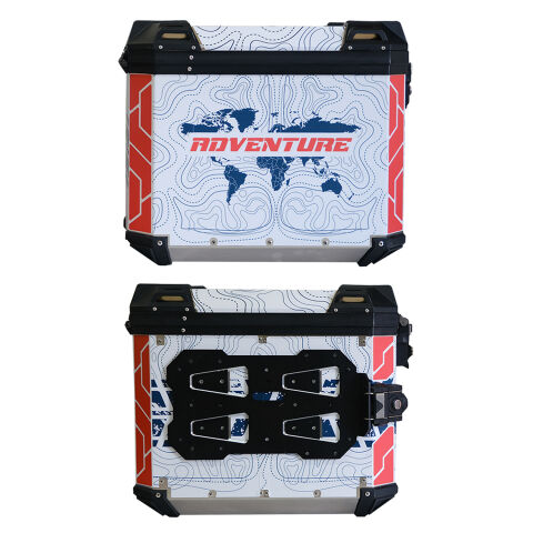 GP Kompozit DSN09 Universal 40 lt x 2 Desenli Alüminyum Motosiklet Yan Çanta Seti
