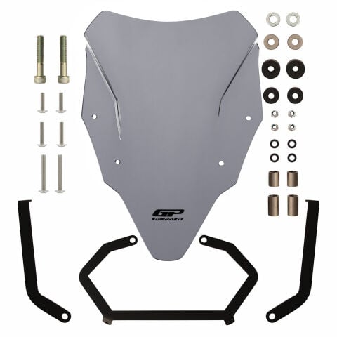 GP Kompozit Bajaj Pulsar N 250 2022-2026 Uyumlu Ön Cam Gri