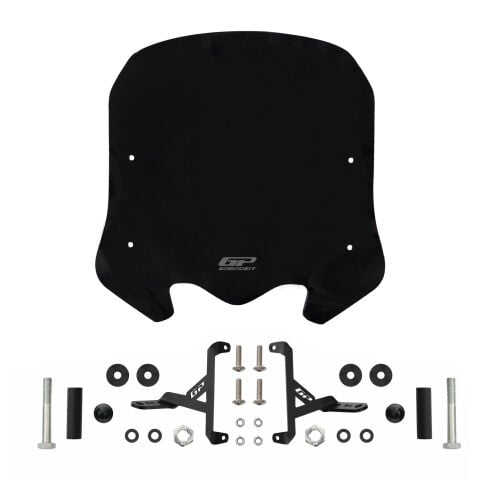 GP Kompozit Honda SH 125 2024-2026 Uyumlu Kısa Ön Cam Siyah