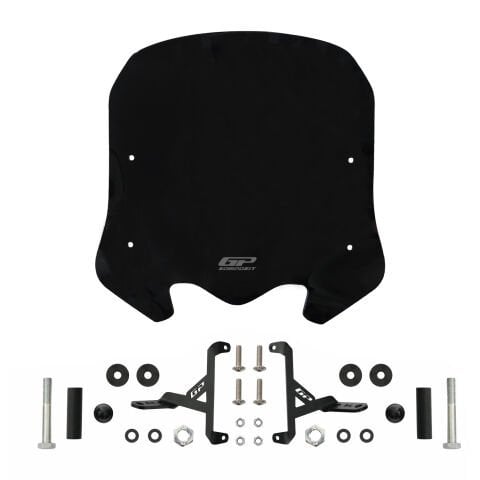 GP Kompozit Honda SH 125 2024-2025 Uyumlu Kısa Ön Cam Siyah
