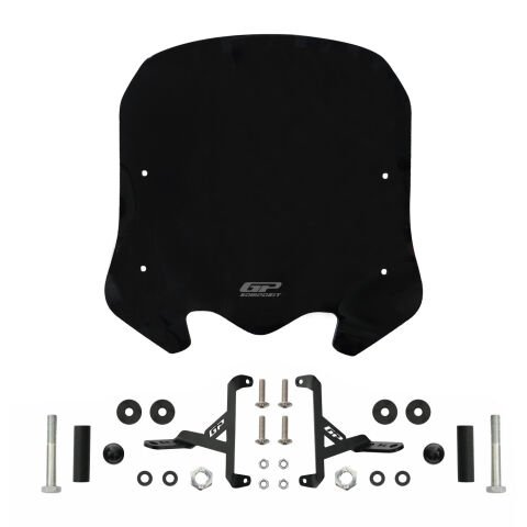GP Kompozit Honda SH 125 2024-2025 Uyumlu Kısa Ön Cam Siyah